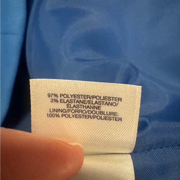 Kasper Petite Blue and Black Women's Pantsuit - Picture 4 of 8